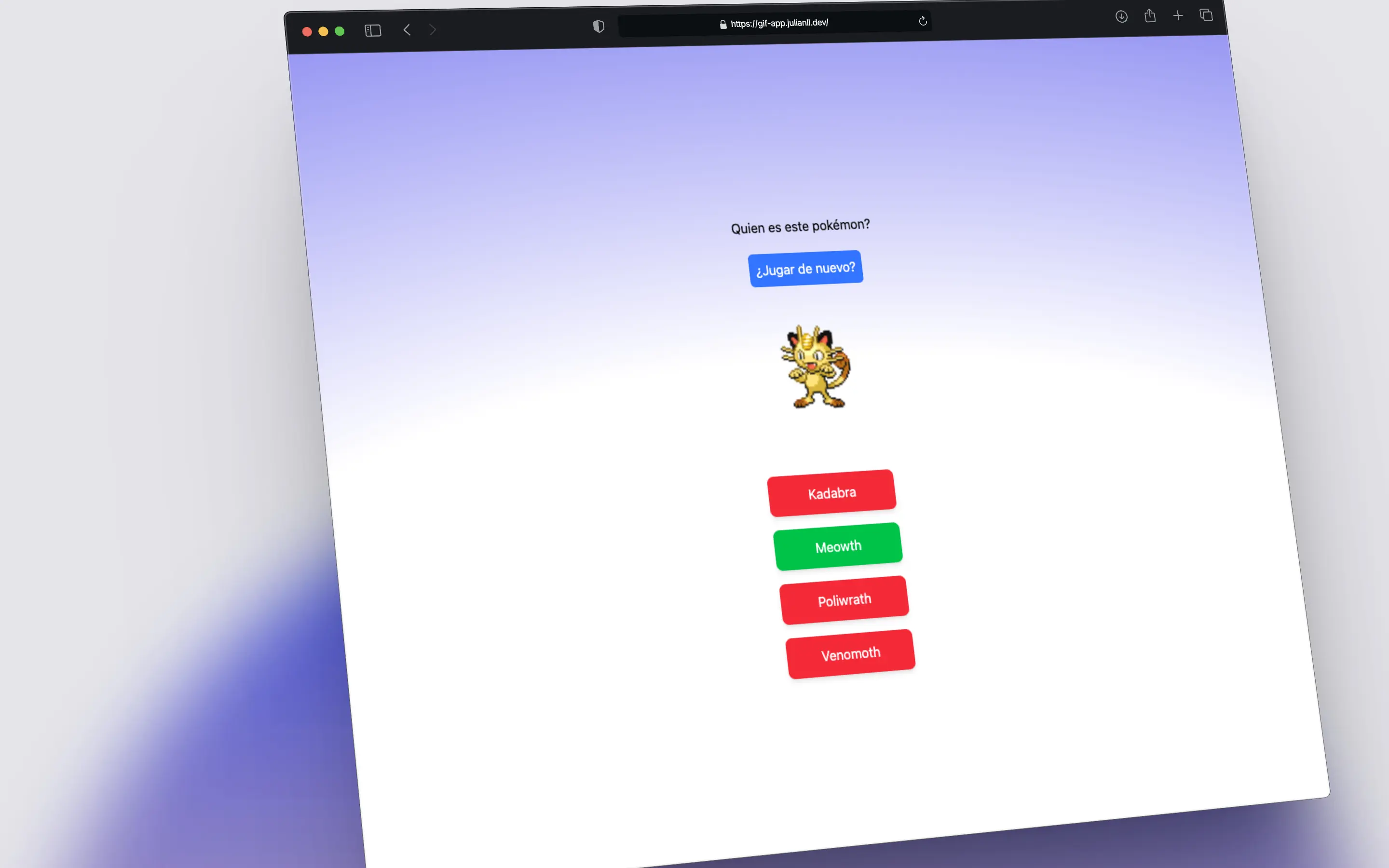 Pokemon Game - Juego de Pokemon